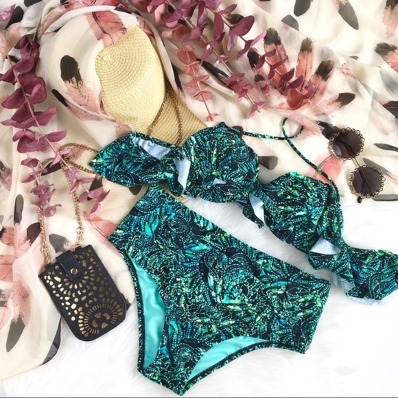 Radio Fiji Other - Radio Fiji Emerald Bioluminescence Bardot Bikini